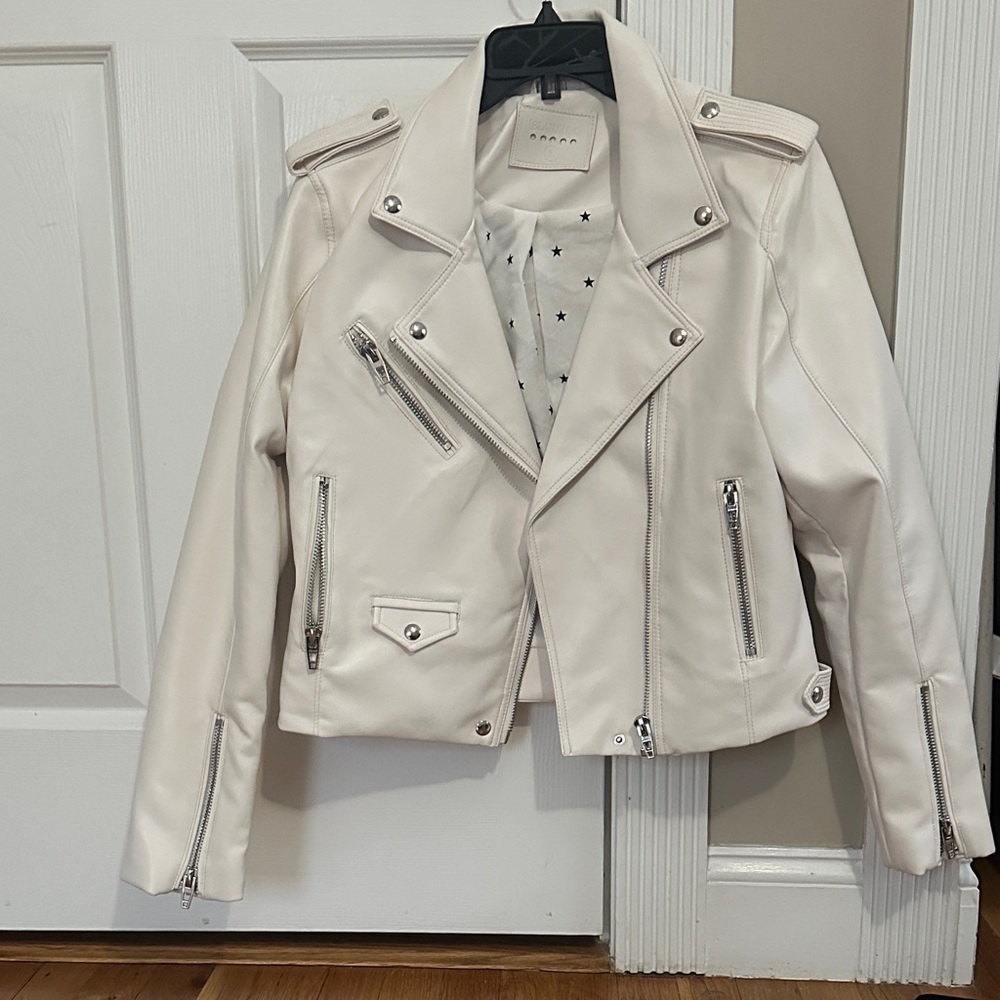 Blank NYC white faux Leather Jacket